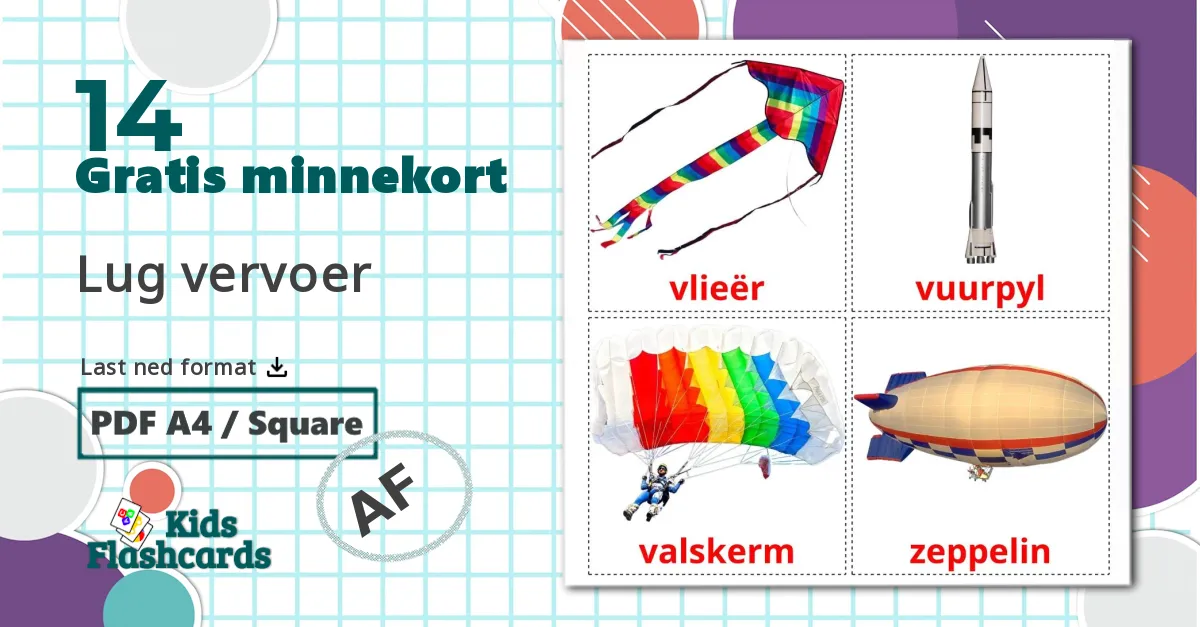 14 Lug vervoer bildekort
