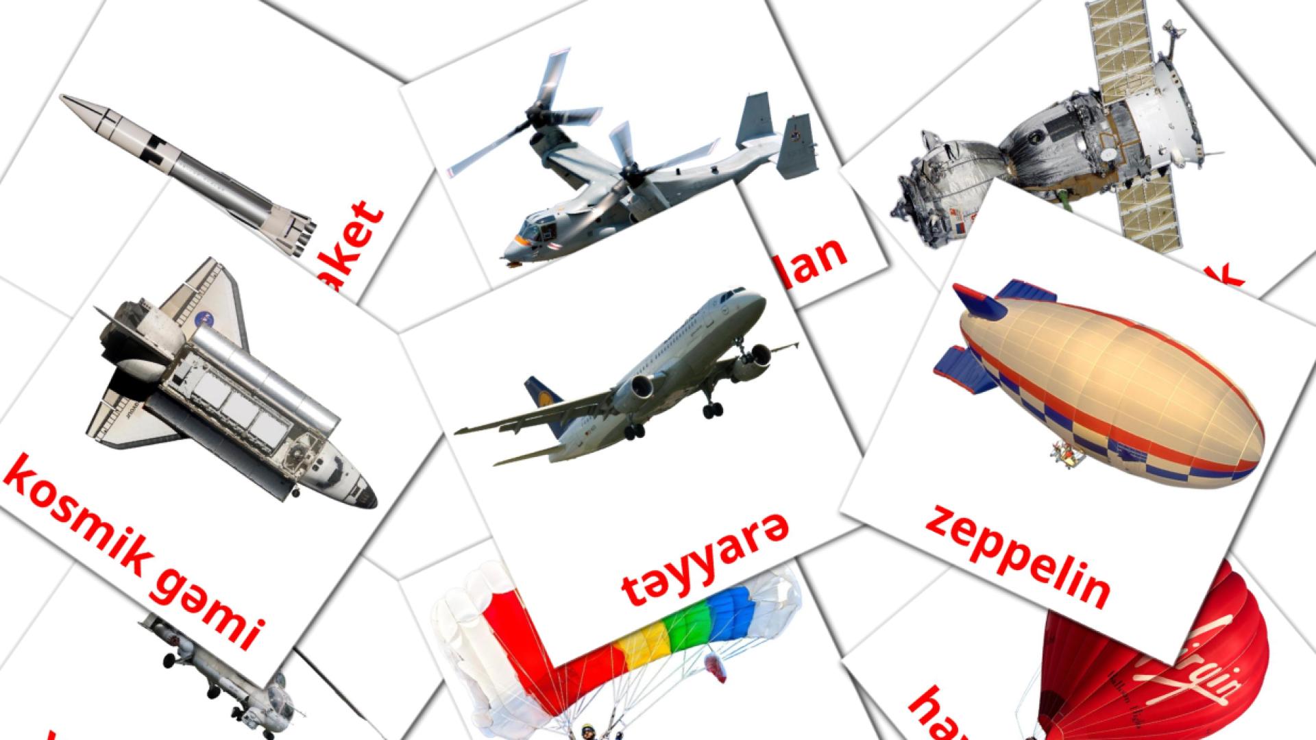Aircraft - azerbaijani vocabulary cards