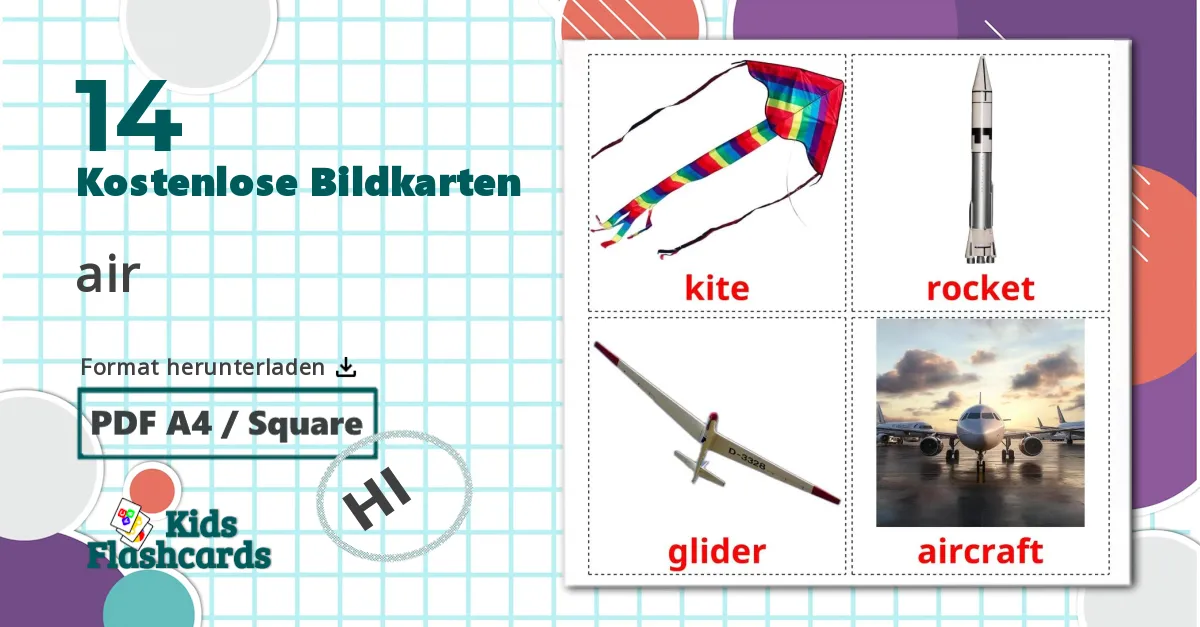 14 Bildkarten für Meerestiere