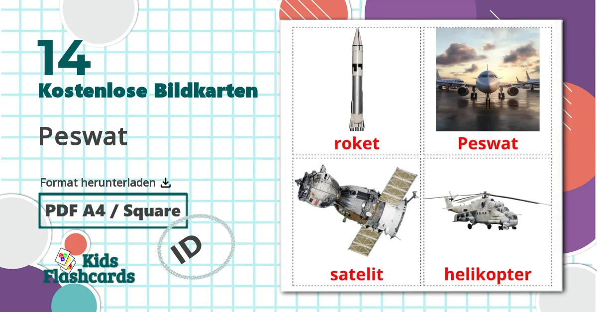 14 Bildkarten für Peswat