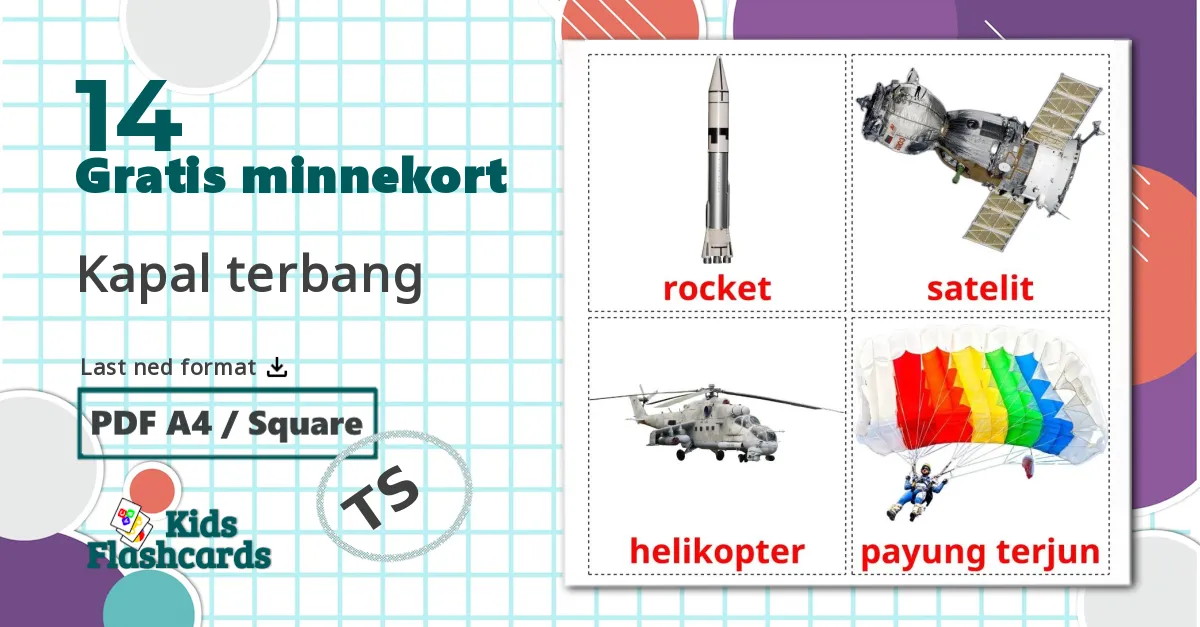 14 Kapal terbang bildekort