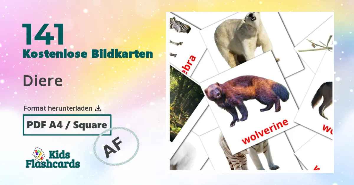 Bildkarten für Tiere