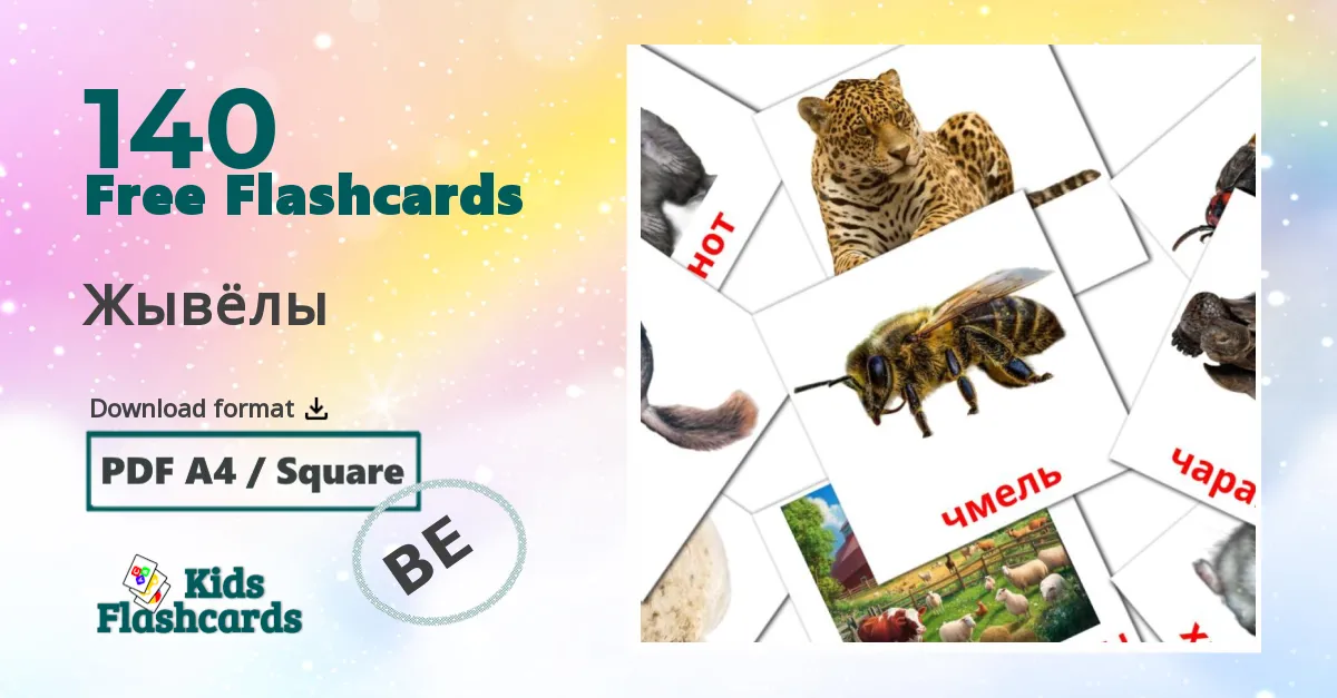 140 Жывёлы flashcards