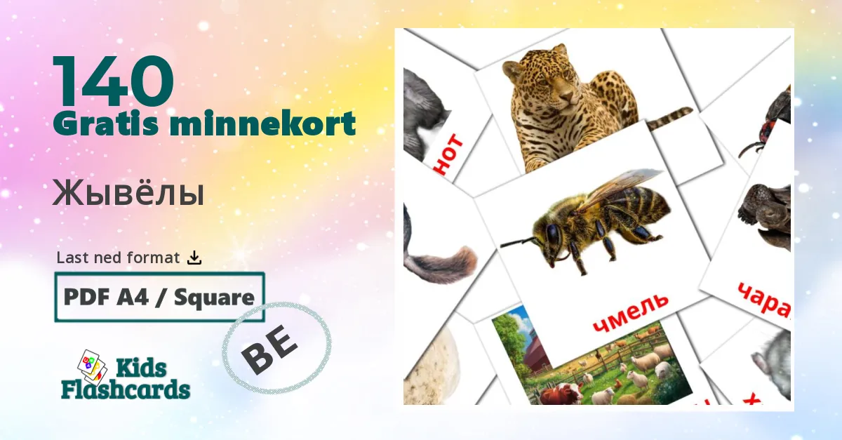 140 Жывёлы bildekort