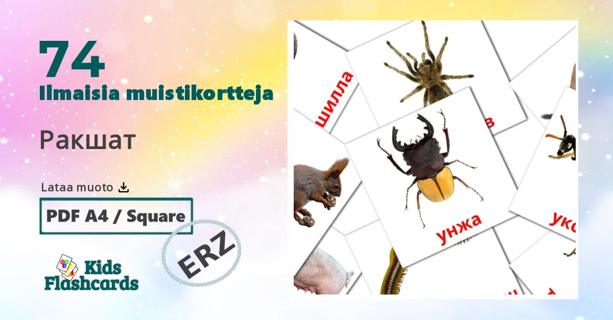 Ракшат – lasten kuvakortit erzyaksi sanastoon