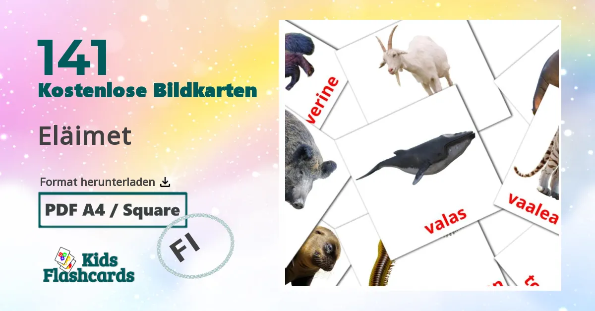 Bildkarten für Tiere