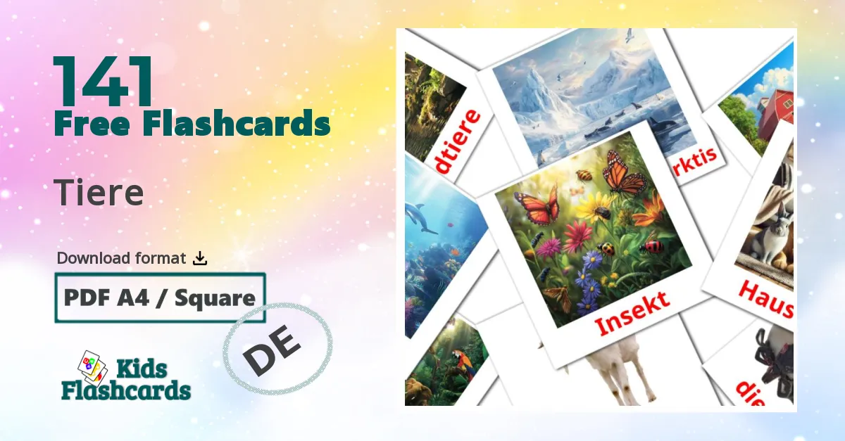 Tiere german vocabulary flashcards