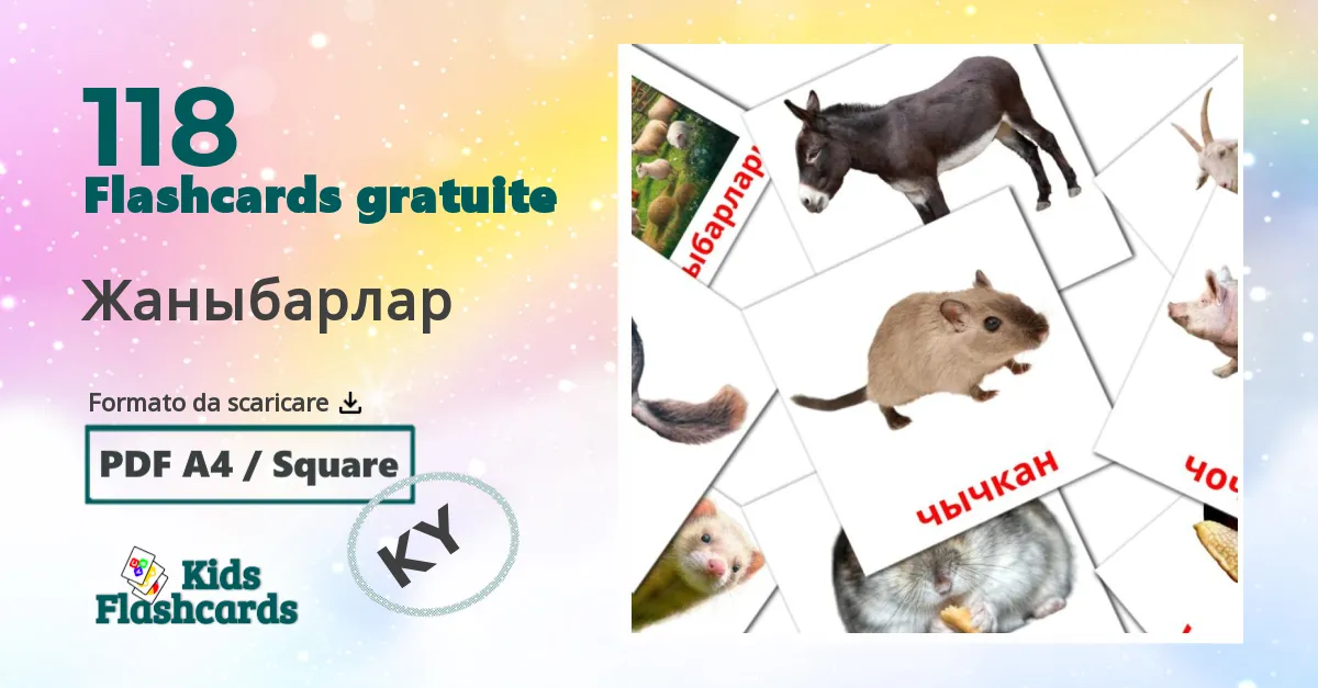 flashcards di Animali