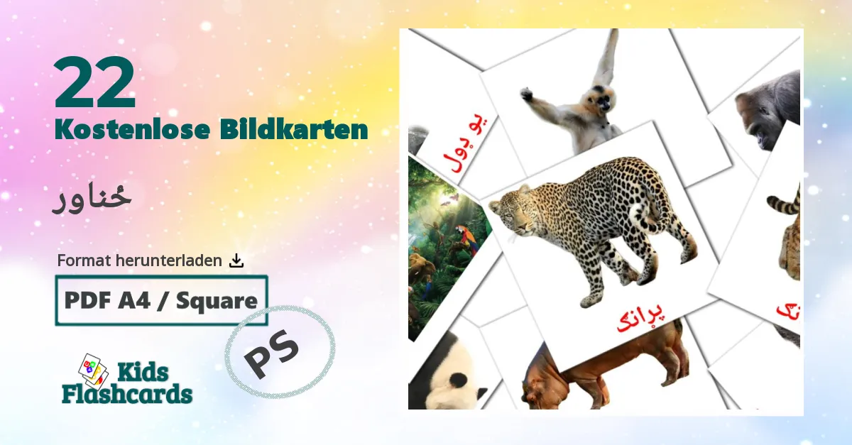 Bildkarten für Tiere