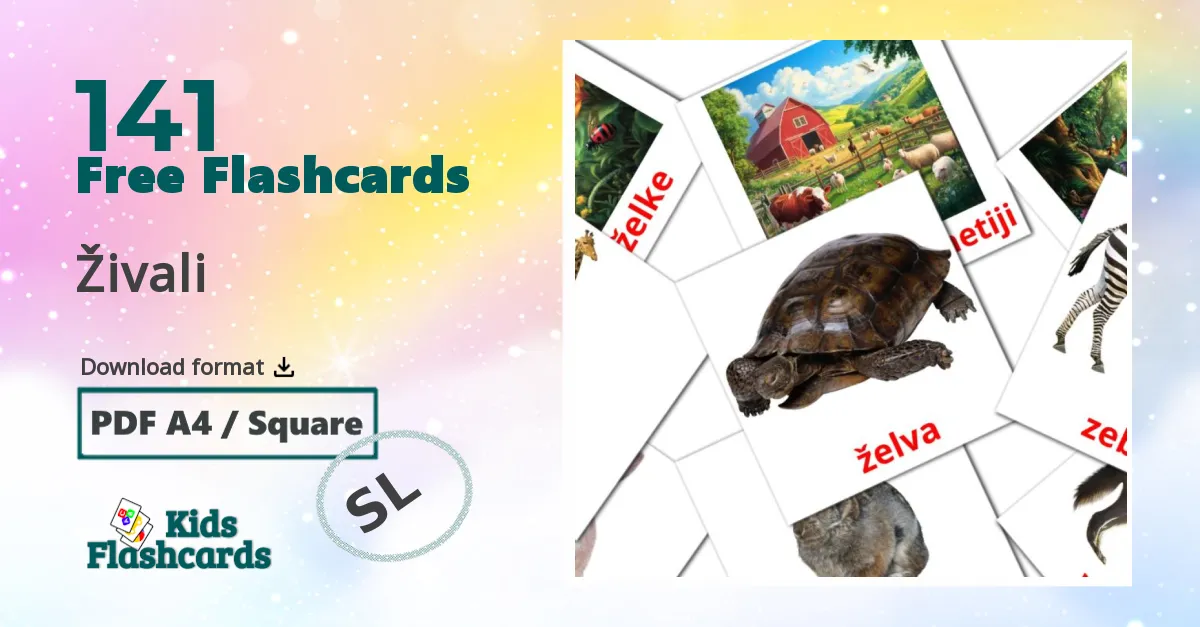 Živali slovenian vocabulary flashcards