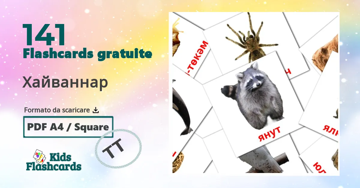 flashcards di Animali