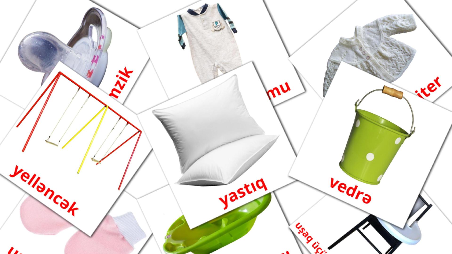 azerbaiyano tarjetas de vocabulario en Körpə