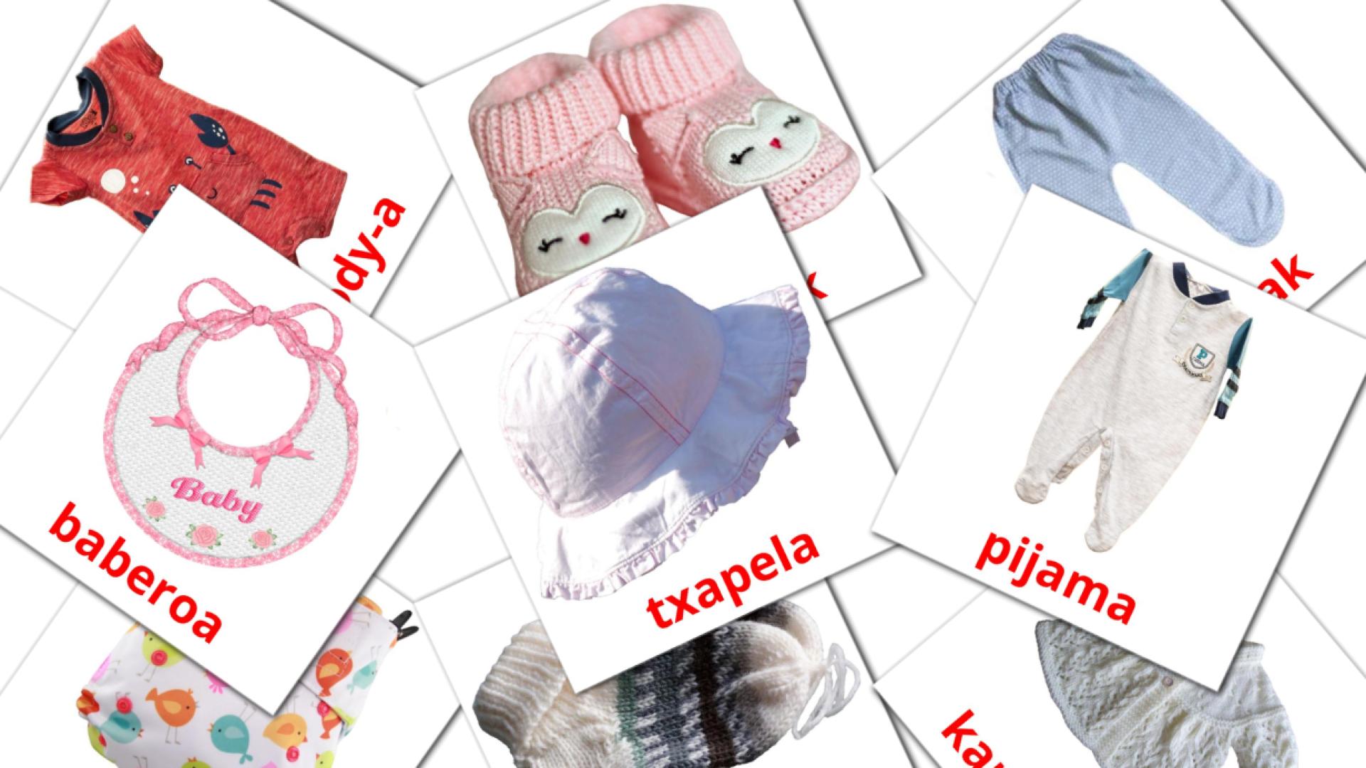Baby clothes - basque vocabulary cards