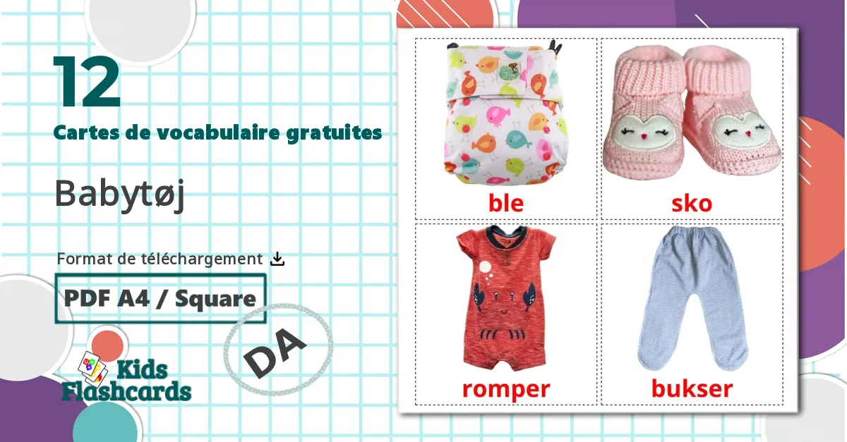 12 Imagiers Vêtements pour Enfants