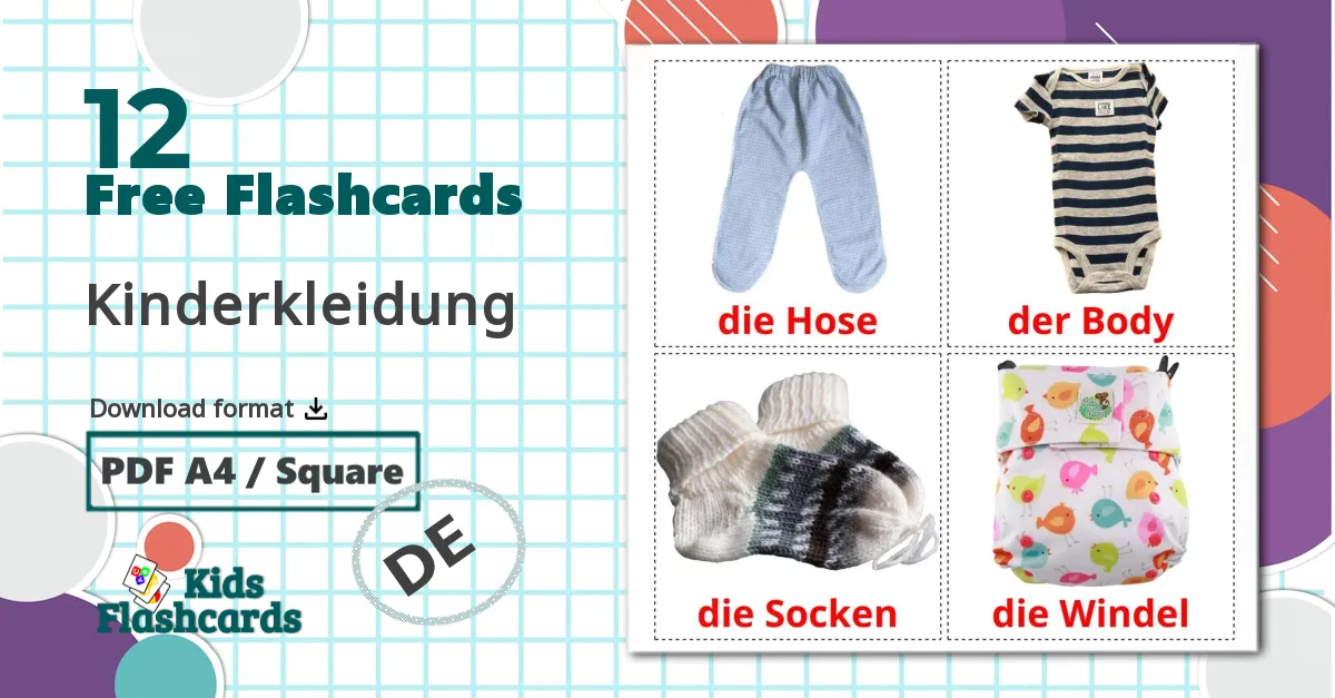 12 Kinderkleidung flashcards