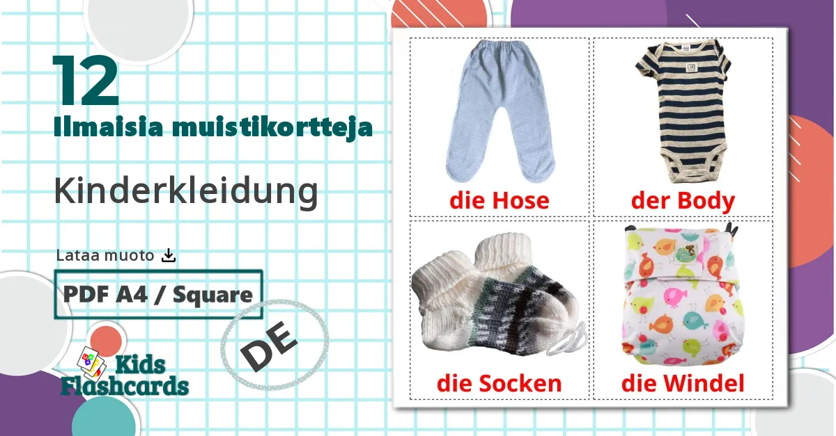 12 Kinderkleidung lasten kuvakortit