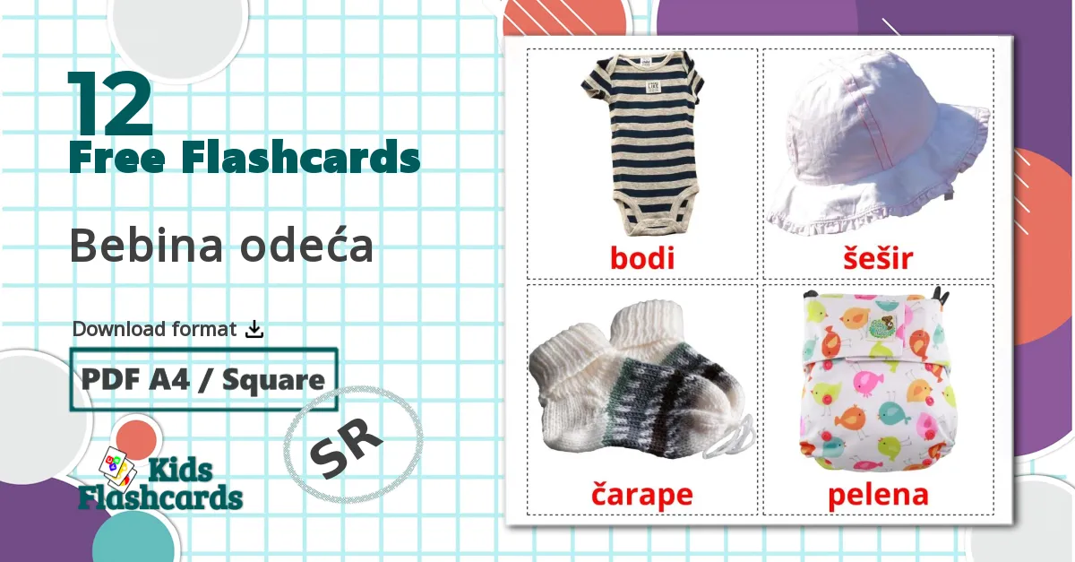 12 Bebina odeća flashcards