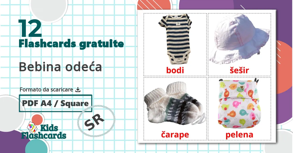 12 flashcards di Bebina odeća