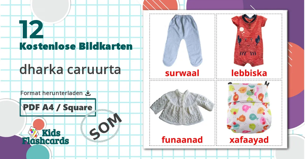 12 Bildkarten für dharka caruurta