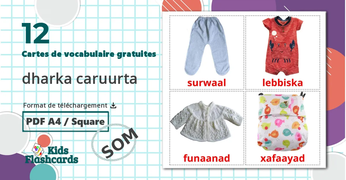 12 Imagiers Vêtements pour Enfants