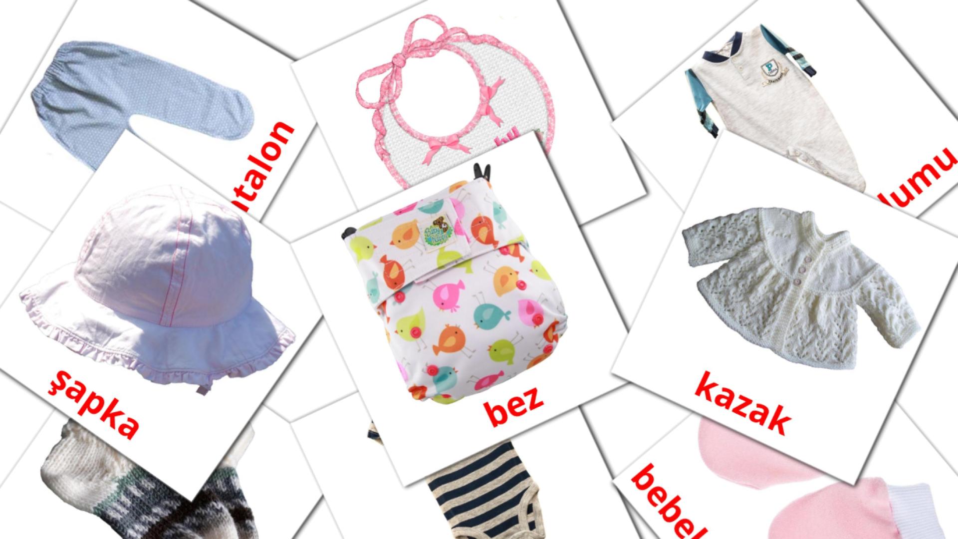 12 Bebek kıyafetleri flashcards