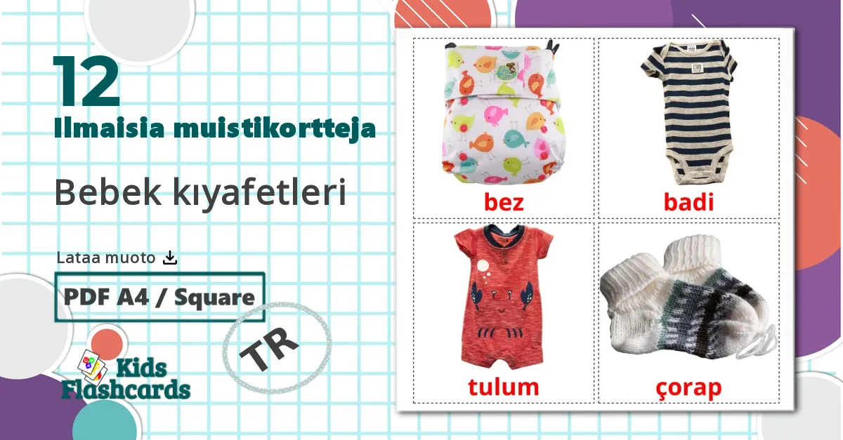 12 Bebek kıyafetleri lasten kuvakortit