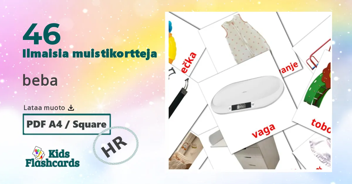 beba – lasten kuvakortit kroaattiksi sanastoon