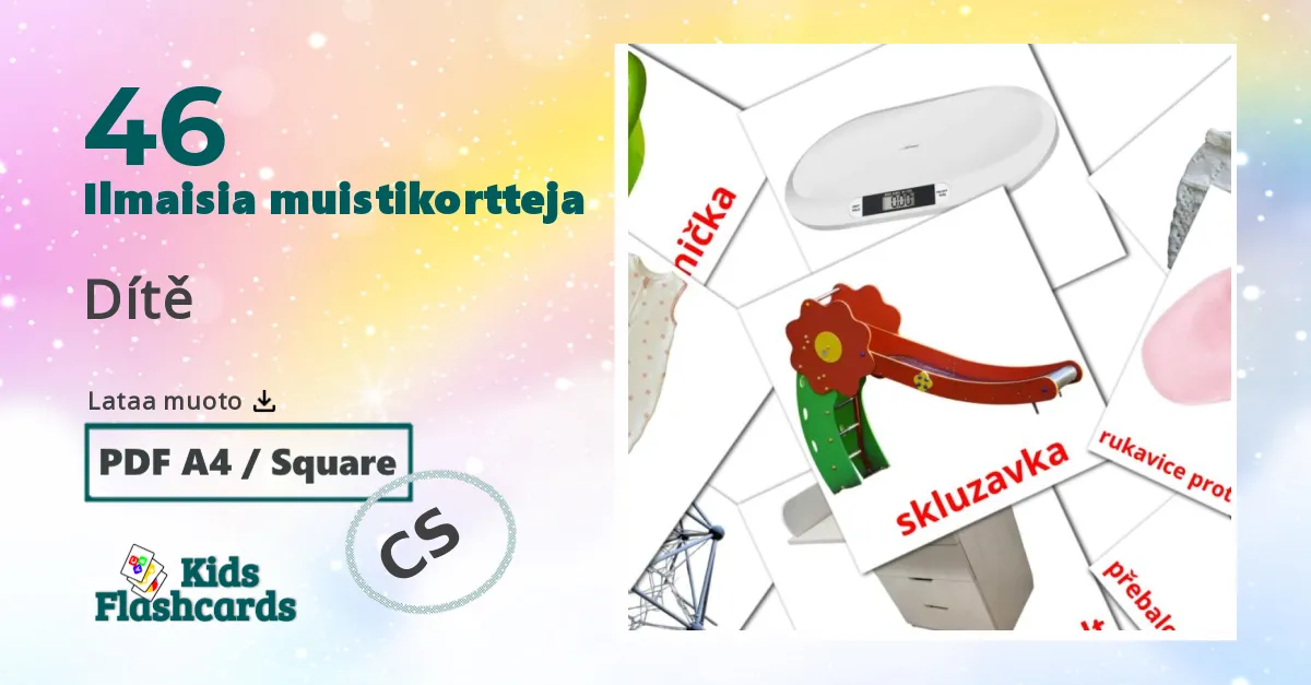Dítě – lasten kuvakortit tšekkiksi sanastoon