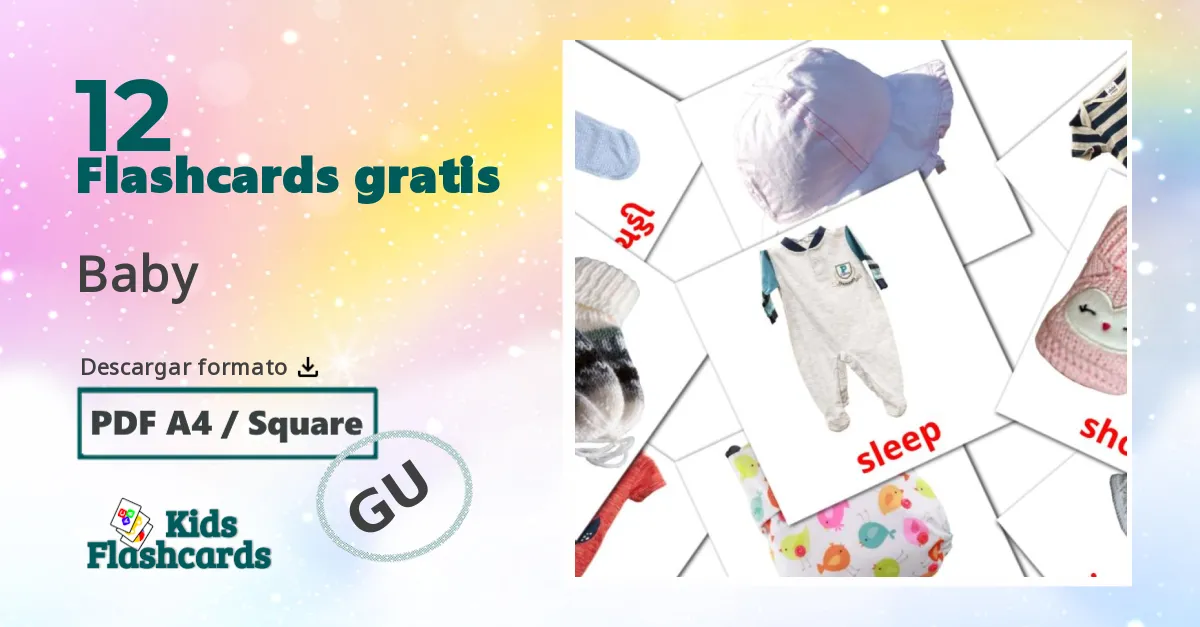 tarjetas didacticas de Bebé