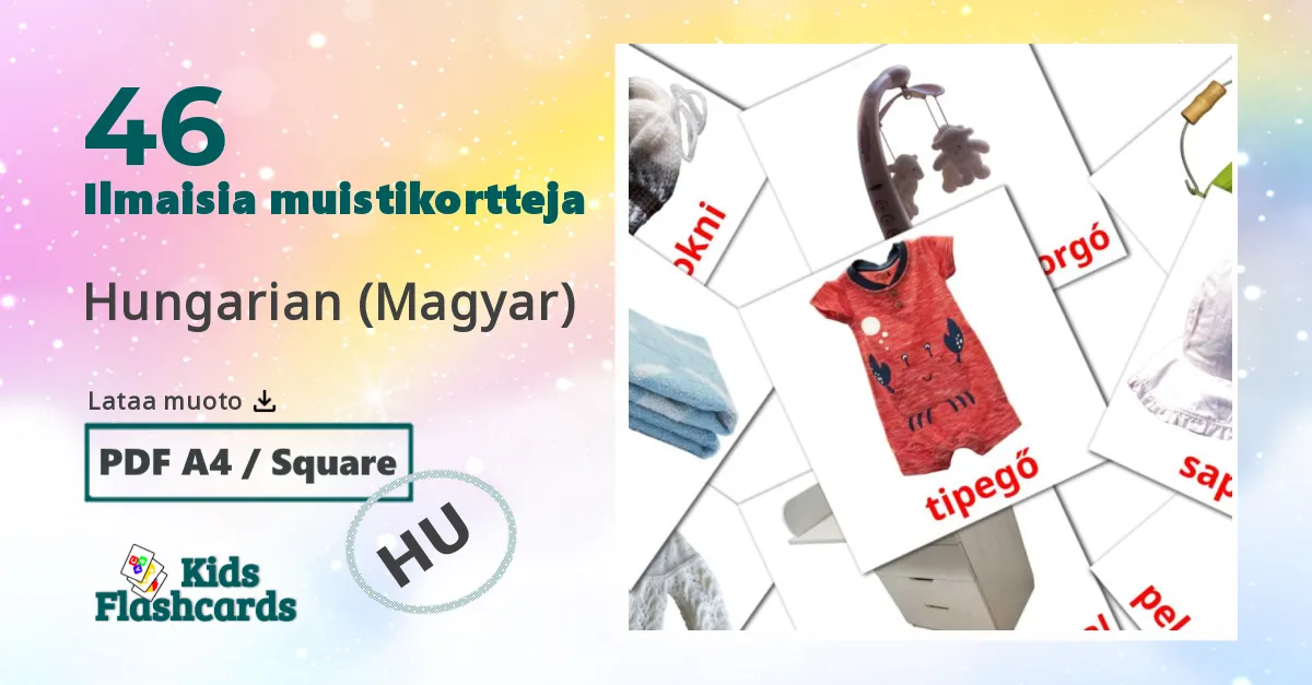 Hungarian (Magyar) – lasten kuvakortit unkariksi sanastoon