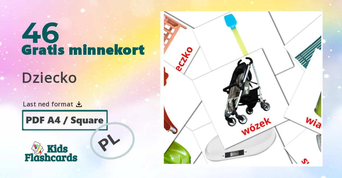 Dziecko bildekort for barn på polsk