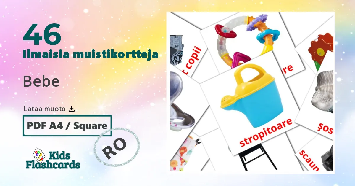 Bebe – lasten kuvakortit romanianksi sanastoon