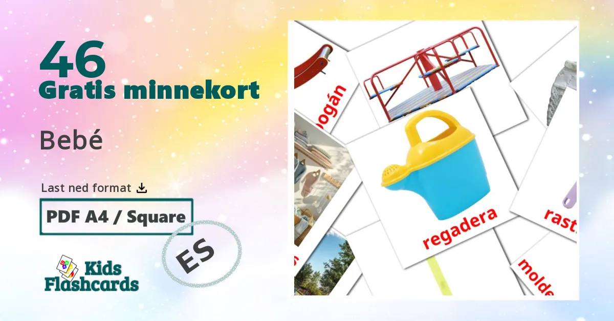 Bebé bildekort for barn på spansk
