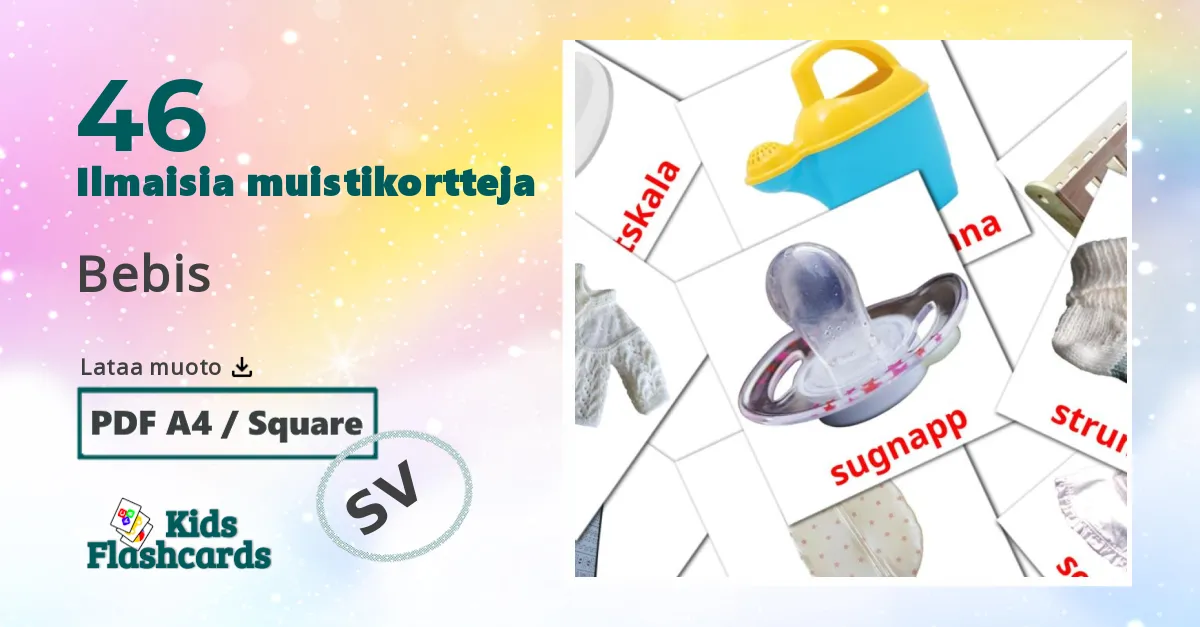 Vauva lasten kuvakortit