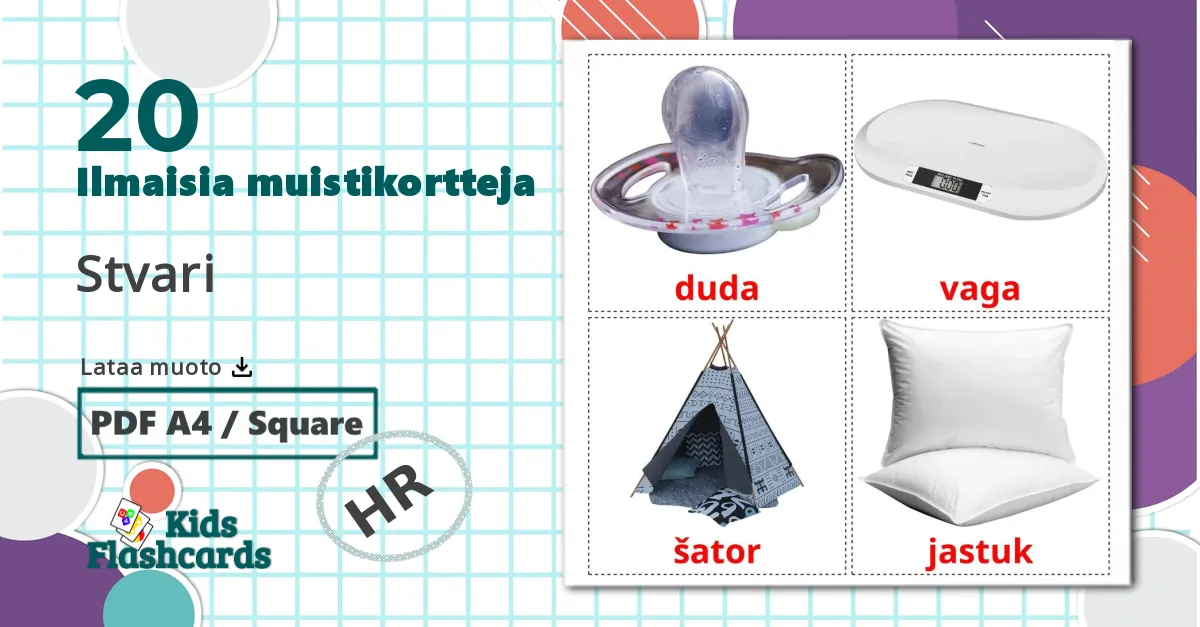 20 Stvari lasten kuvakortit