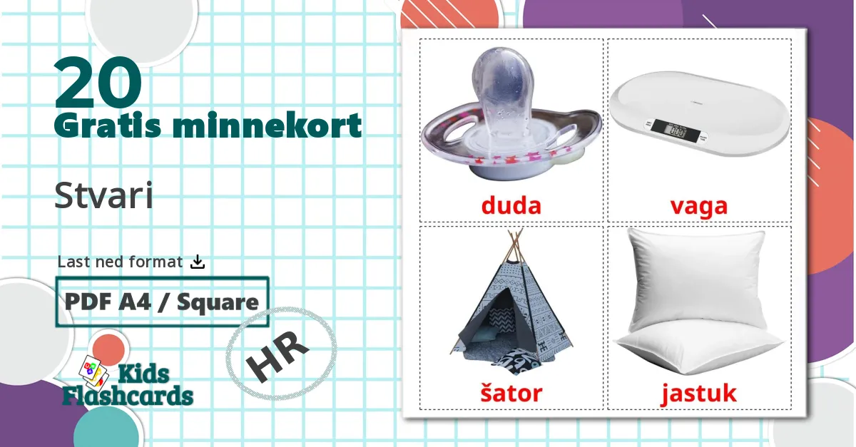 20 Stvari bildekort
