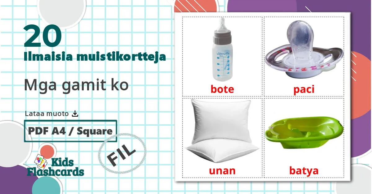 20 Mga gamit ko lasten kuvakortit