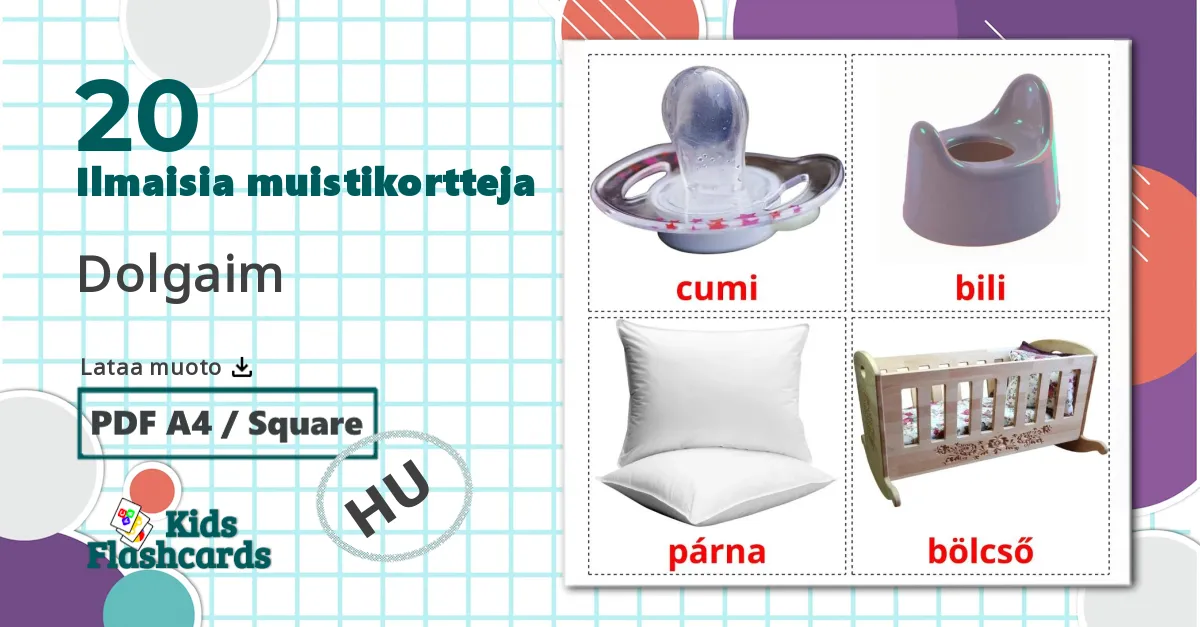 20 Dolgaim lasten kuvakortit