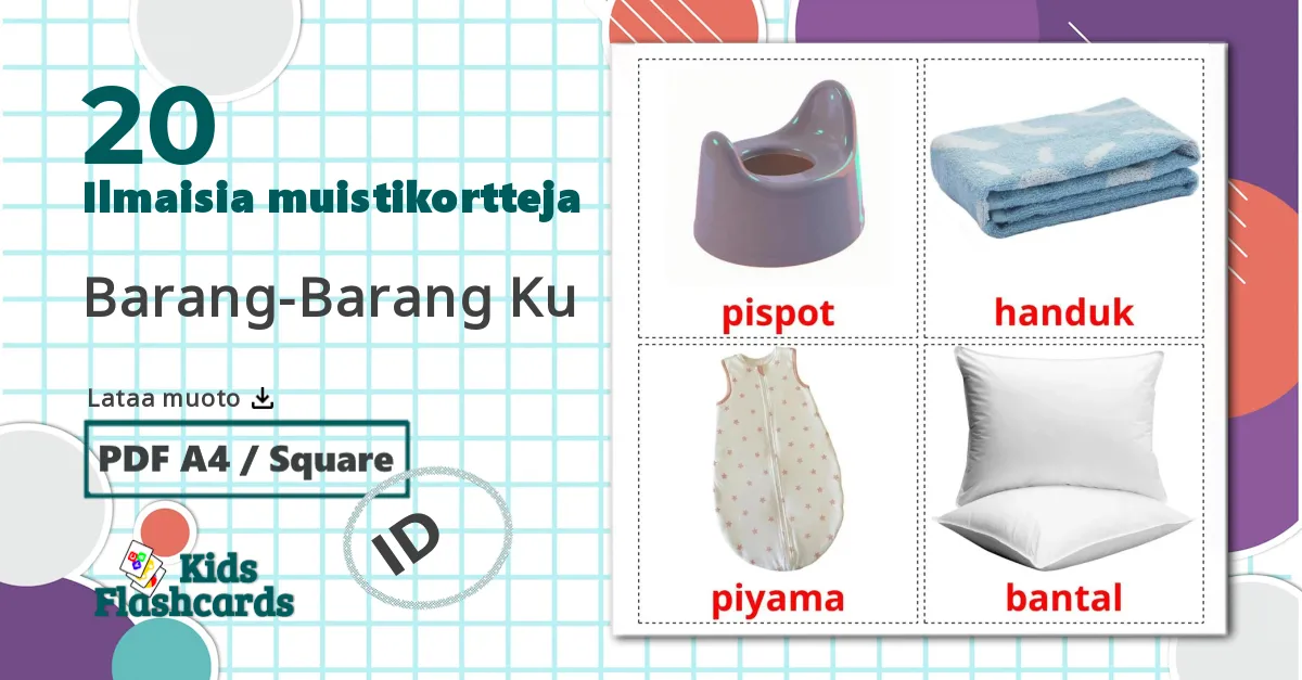 20 Barang-Barang Ku lasten kuvakortit