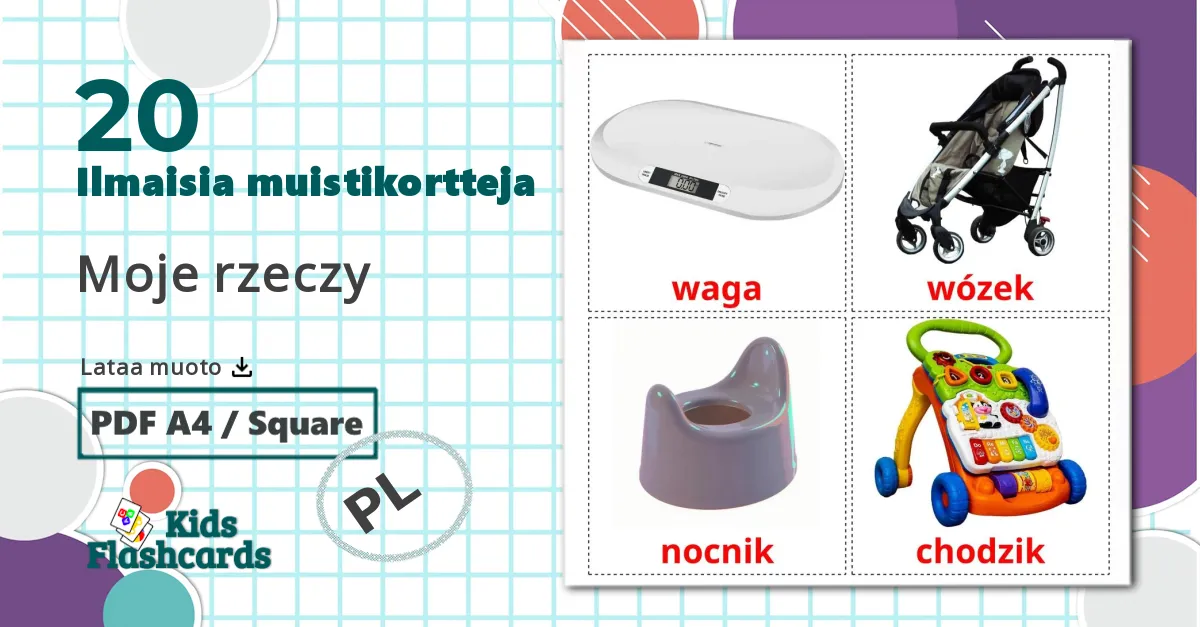 20 Moje rzeczy  lasten kuvakortit