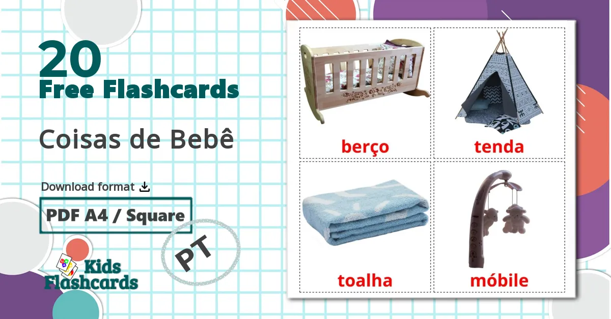 20 Coisas de Bebê flashcards