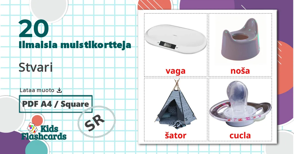 20 Stvari lasten kuvakortit