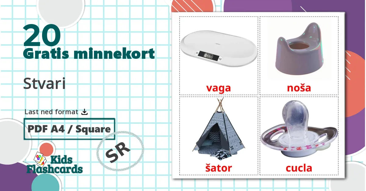 20 Stvari bildekort