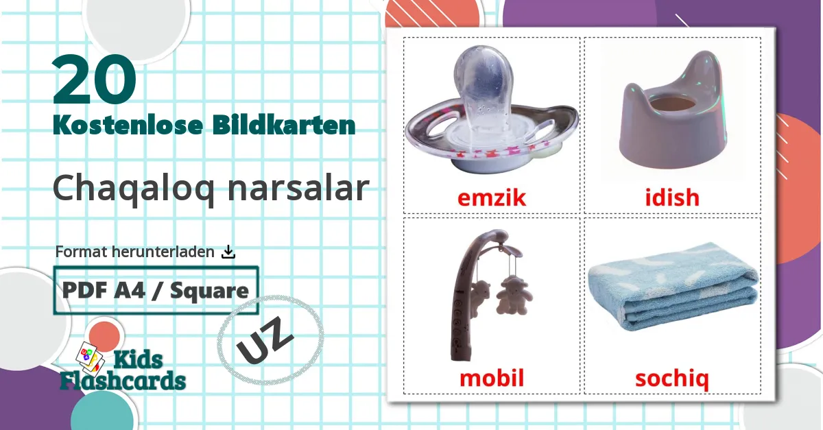 20 Bildkarten für Chaqaloq narsalar