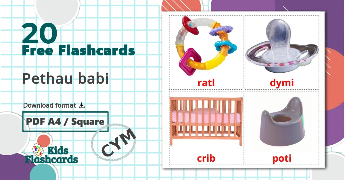 20 Pethau babi flashcards