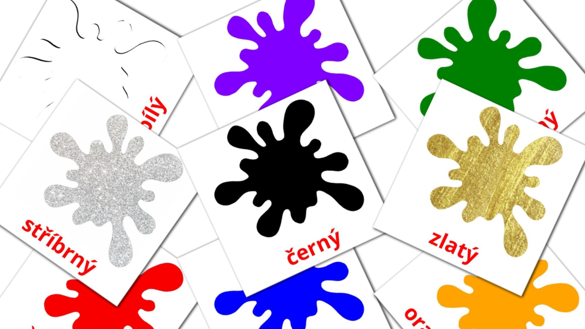 12 Bázový  barvy flashcards