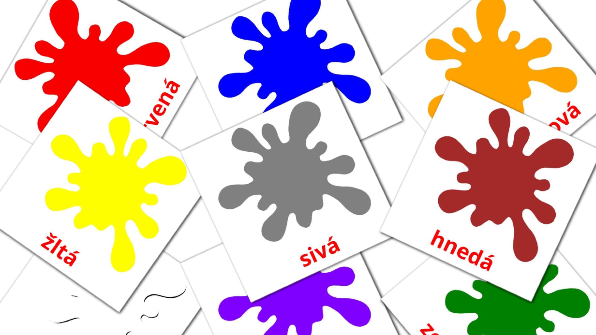 12 Základné farby flashcards