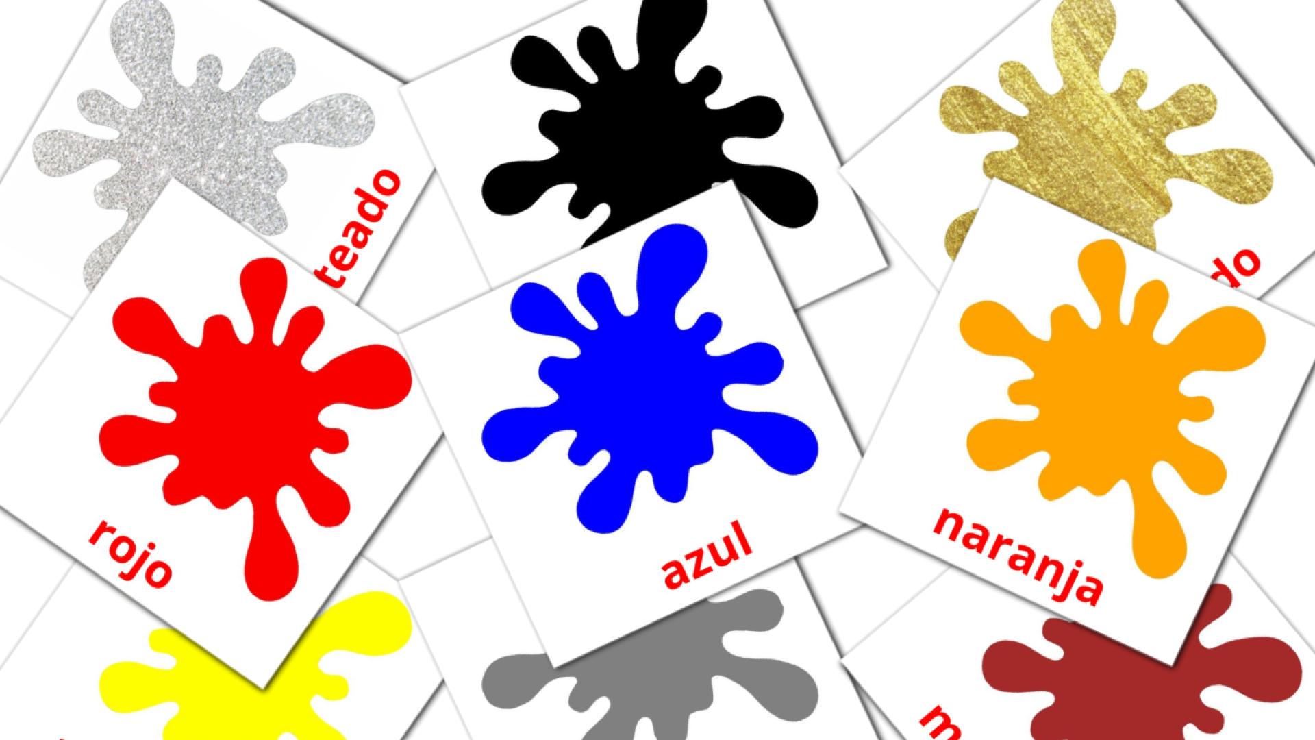 12 tarjetas didacticas de Colores