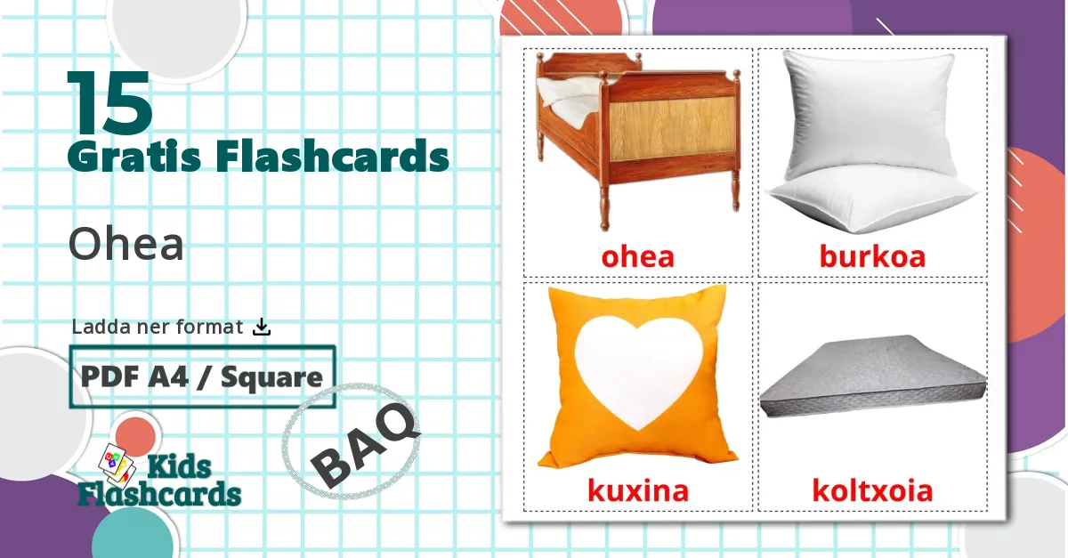 Säng - baskiska ordförrådskort