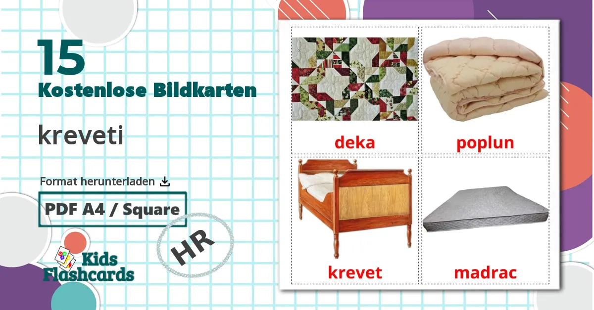 15 Bildkarten für kreveti